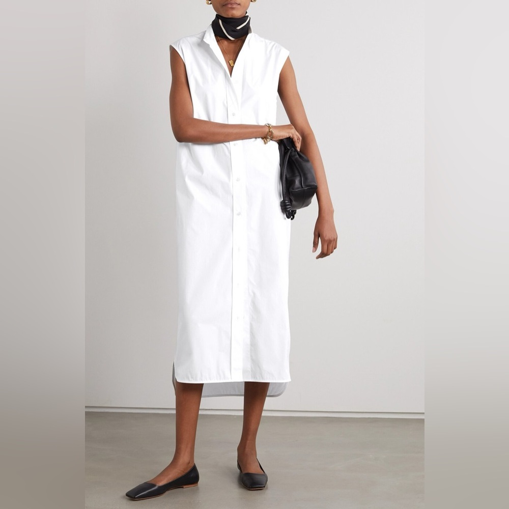 Loulou Studio Ukara Cotton Poplin shirt dress